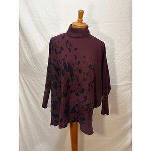 Alfani Turtleneck Poncho Drop Shoulder Sweater (Large)